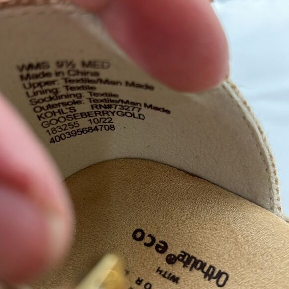 Sonoma ortholite eco gold espadrilles NWT size 9.5 - Picture 9 of 13